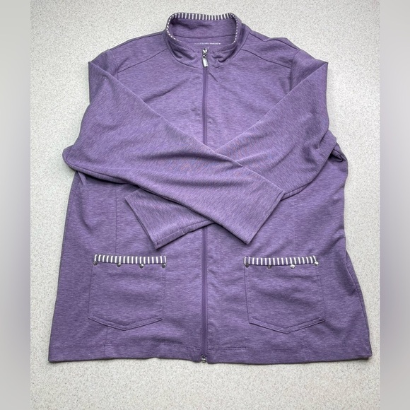 Allison Daley Purple Two Piece Jacket and Pants Size Large - Picture 5 of 14